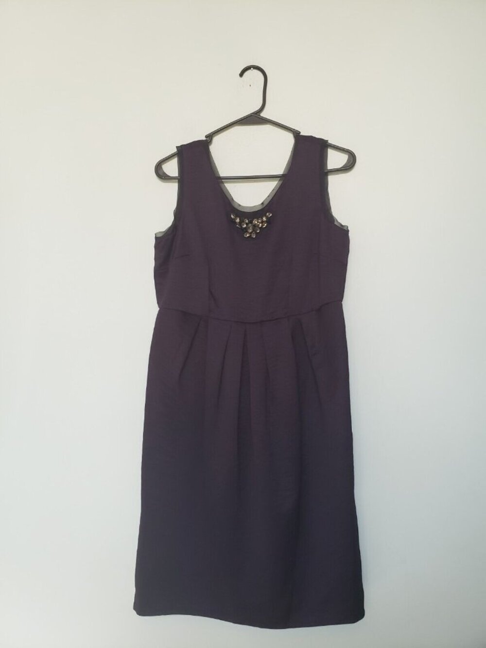 Simply Vera Vera Wang Women 10 Cocktail Dress Purple Sleeveless Rhinestone NWT